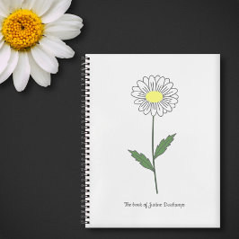 Botanische Daisy Flower Wit Notitieboek