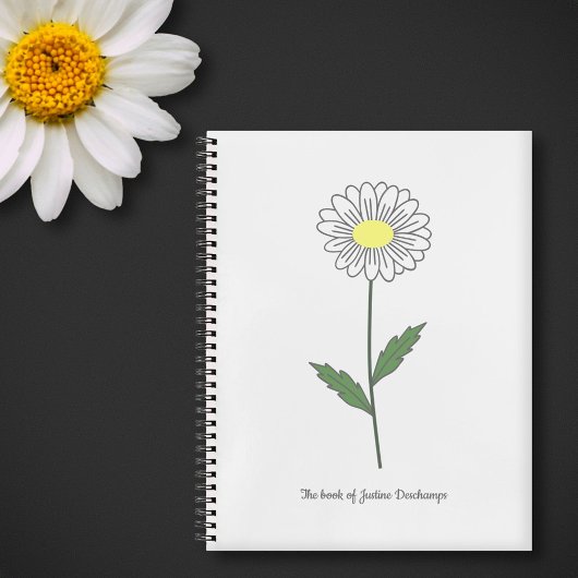 Botanische Daisy Flower Wit Notitieboek