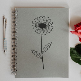 Botanische Daisy Line Art Bloem Rubberstempel