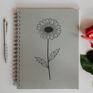 Botanische Daisy Line Art Bloem Rubberstempel