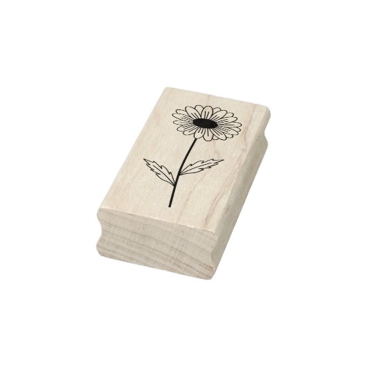 Botanische Daisy Line Art Bloem Rubberstempel (Stempel)