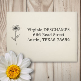 Botanische Daisy Line Art Bloem Zelfinktende Stempel