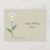 Botanische Daisy Pastel Bloem Briefkaart (Voorkant)