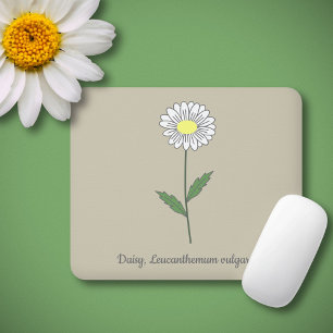 Botanische Daisy Pastel Bloem Muismat