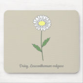 Botanische Daisy Pastel Bloem Muismat (Voorkant)