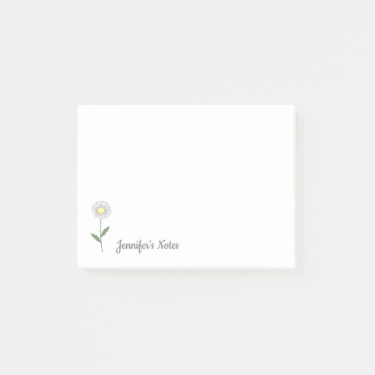 Botanische Daisy Pastel Bloem Post-it® Notes (Voorkant)
