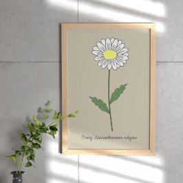 Botanische Daisy Pastel Bloem Poster