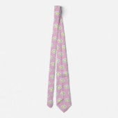 Botanische Daisy Pastel Bloem Roze Stropdas (Achterkant)