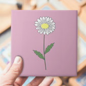 Botanische Daisy Pastel Bloem Roze Tegeltje