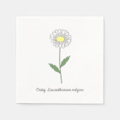 Botanische Daisy Pastel Bloem Servet (Voorkant)