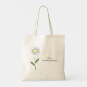 Botanische Daisy Pastel Bloem Tote Bag (Achterkant)