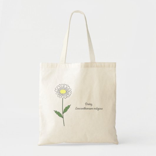 Botanische Daisy Pastel Bloem Tote Bag (Voorkant)