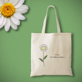 Botanische Daisy Pastel Bloem Tote Bag
