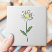 Botanische Daisy Pastel Bloem Wit Tegeltje