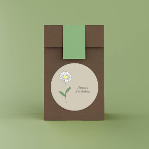 Botanische Daisy Pastel Flower Sticker