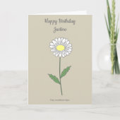 Botanische Daisy Pastel Flower Verjaardag Kaart (Voorkant)