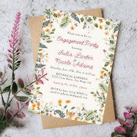 Botanische Daisy Peony Flowers verlovingsfeest