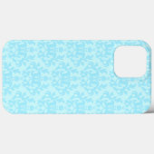 Botanische damast blauwe iPhone-hoes Case-Mate iPhone Case (Achterkant (horizontaal))