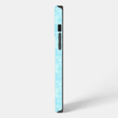 Botanische damast blauwe iPhone-hoes iPhone Hoesje (Linkerkant)