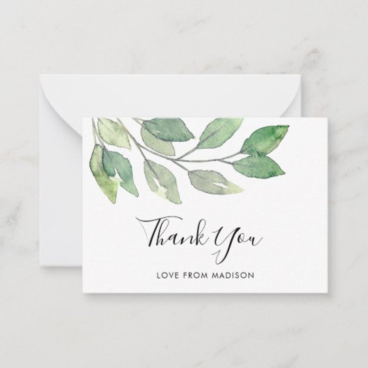 Botanische dank notitiekaartje (Voorkant)