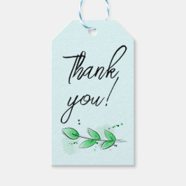 Botanische dank u Gift Label Cadeaulabel
