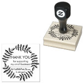 Botanische dank u voor uw bedrijf rubberstempel (Gestempeld)