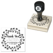 Botanische dank u voor uw bedrijf rubberstempel (Gestempeld)