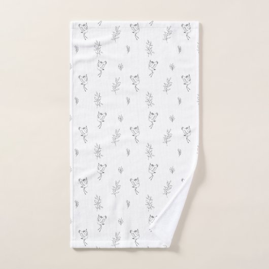 Botanische dansende helons | Handdoekset Bad Handdoek (Handdoek)
