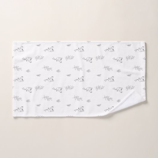 Botanische dansende helons | Handdoekset Bad Handdoek (Handdoek)