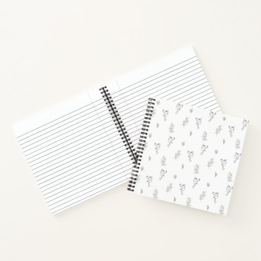 Botanische dansende helons | Laptop Notitieboek (Binnen)