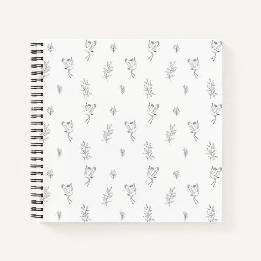 Botanische dansende helons | Laptop Notitieboek (Voorkant)