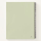Botanische Dark Academia Minimalistische Tuinlezer Notitieboek (Achterkant)