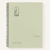 Botanische Dark Academia Minimalistische Tuinlezer Notitieboek (Voorkant)
