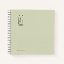 Botanische Dark Academia Minimalistische Tuinlezer Notitieboek