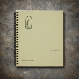 Botanische Dark Academia Minimalistische Tuinlezer Notitieboek