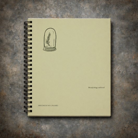Botanische Dark Academia Minimalistische Tuinlezer Notitieboek