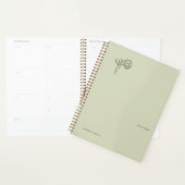 Botanische Dark Academia Minimalistische Tuinlezer Planner (Display)