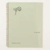 Botanische Dark Academia Minimalistische Tuinlezer Planner (Voorkant)