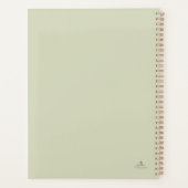 Botanische Dark Academia Minimalistische Tuinlezer Planner (Achterkant)