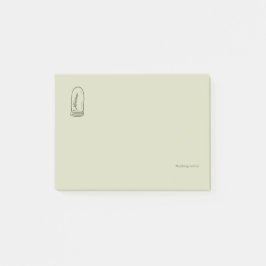 Botanische Dark Academia Minimalistische Tuinlezer Post-it® Notes