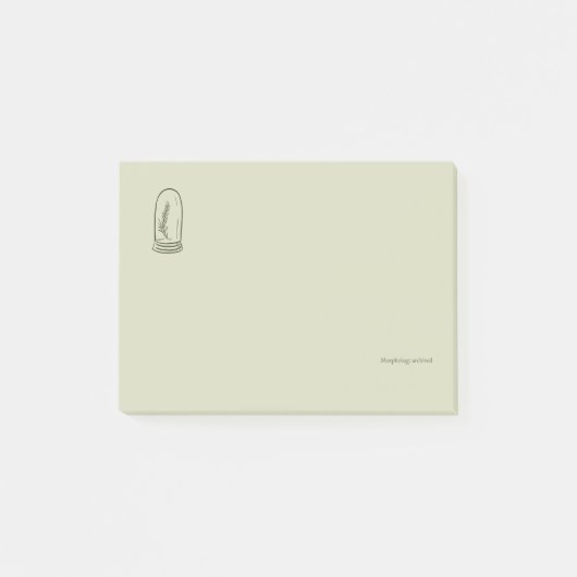 Botanische Dark Academia Minimalistische Tuinlezer Post-it® Notes (Voorkant)