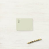 Botanische Dark Academia Minimalistische Tuinlezer Post-it® Notes (Op bureau)