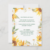 Botanische de Bloem van de Zon Verandering van het Aankondiging (Achterkant)