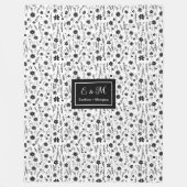 Botanische deken gepersonaliseerd monochroom minim (Voorkant)