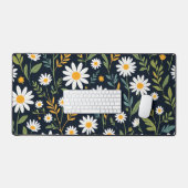 Botanische Desk Mat - Bloemen Mousepad met huisjes (Keyboard & Muis)