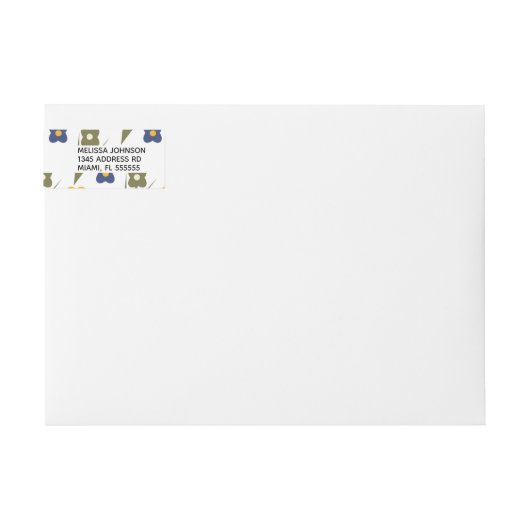 Botanische ditsy Floral Greenery Wedding Logo (Voorkant)