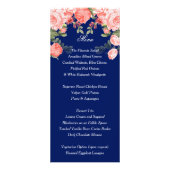 Botanische donkerblauw en koraalventilator - Menu (Voorkant)