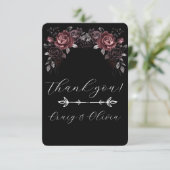 Botanische donkere en humeurige gothic bedankjes bedankkaart (Staand voorkant)