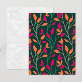 Botanische donkergroene bladeren Elegante Kunst Briefkaart