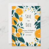 Botanische donkergroene citrus sinaasappel Save th Kaart (Voorkant)